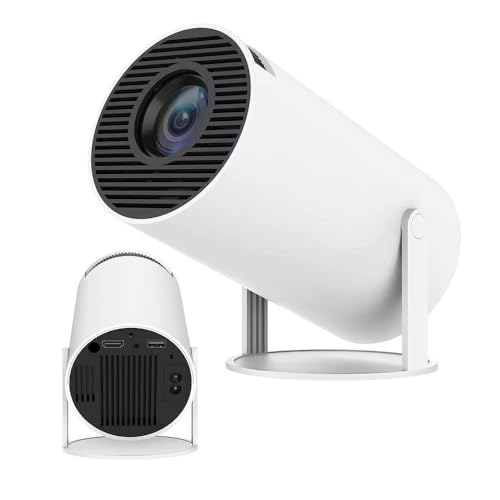 Image of HY300 Pro Mini Projector with WiFi & Bluetooth, 4K Support, 160 ANSI Lumens, Auto Keystone, Android 11, 130" Display, Portable LED Home Theater Projector for Movies, Gaming, Kids & Travel