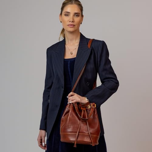 Bolso tote de cuero genuino para mujer miniatura 3