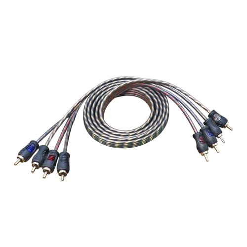 RECOIL RCI46 6ft 4-Channel RCA Audio Cable Twisted Pair Noise Reduction