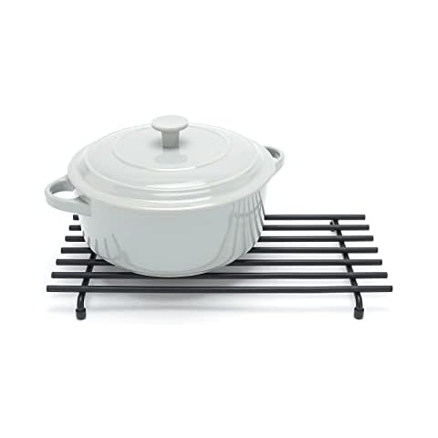 simplywire - Trivet - Heat Resistant - Kitchen Worktop Protector - Large - Black Cover