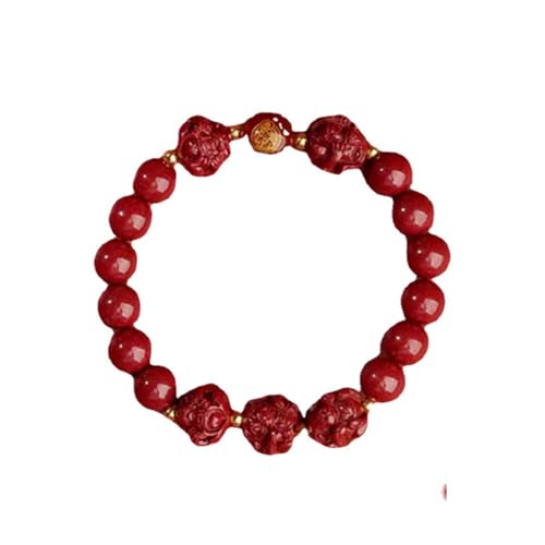 Bracelet en cinabre naturel zodiaque pour retrouver l'harmonie
