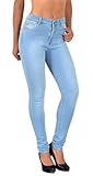 Design: Damen High Waist Jeans Skinny, 5-Pocket Style, 1-Knopf Verschluss, in verschiedenen Farben und Waschungen.