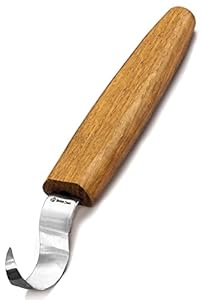 BeaverCraft, Wood carving hook knife for carving spoons bowls kuksa and cups - right handed spoon carving tools - basic crooked knife for professional spoon carvers and beginners