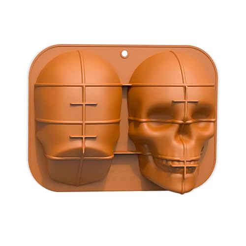 Omdbagd Extra Large Skull Cake Molds For Baking Silicone Cake Pan Tools，Diy Large Skull Cake Pan，Non-Stick Durable Pastry Mould For Birthday Halloween Party（8.5In）