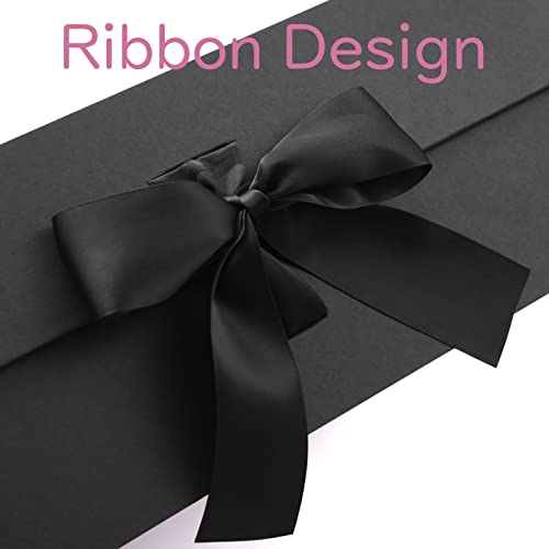 Jinming 5 Gift Boxes With Ribbon 9X6.5X3.8 Inches, Gift Boxes With Lids, Black Gift Boxes For Presents, Groomsman Proposal Boxes, Gift Boxes (Matte Black) #TOP2