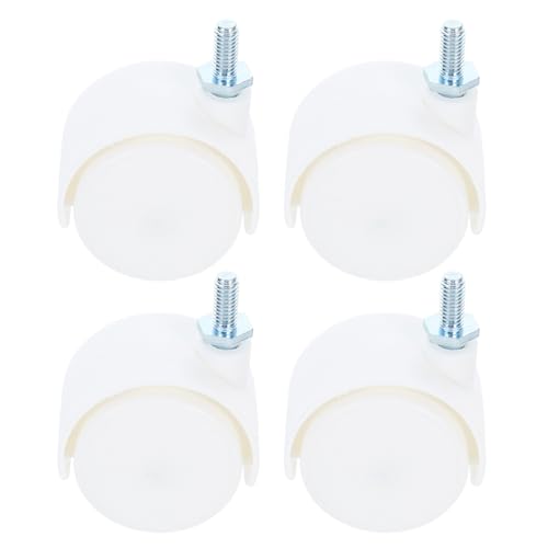FOYTOKI Ruedas De RepuesTo Para Silla De Oficina 4 Uds Plástico Blanco 2.55 Pulgadas Con Rotación 360° Para Muebles Y Accesorios De Oficina