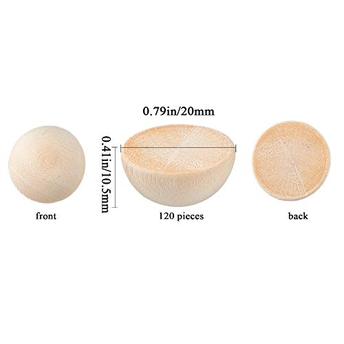 GORGECRAFT 120Pz Palline di Legno Spaccate 20mm