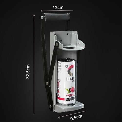 Frantoio per lattine, frantoio a mano per il riciclaggio, apriscatole, bottiglie, viene fornito con tappo bar, hardware in metallo, lattine e bottiglie - immagine 6