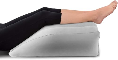 Exsink Almohada para Piernas, Cojín Cuña Elevar Piernas Cansadas, Mejora la Circulación, Cojín Piernas Dormir, Cuña Reposapiernas Confort