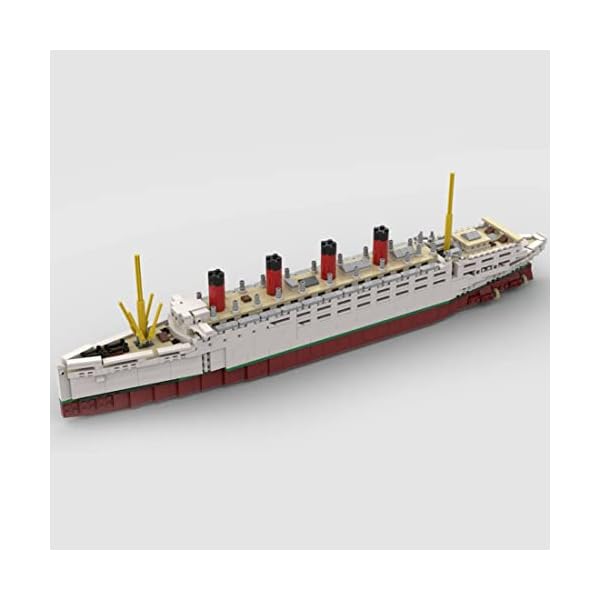 WWEI Technik RMS Mauretania Schiff Modellbausatz, 1871 Teile 1:400 Kreuzfahrtschiff Baustein Spielzeug für Erwachsene… – Bild 7