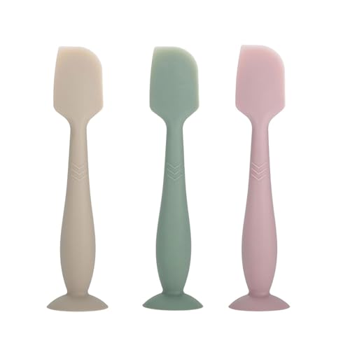 Image of Diaper Cream Spatula Butt Spatula Baby Diaper Spatula, Soft Silicone Butt Paste Spatula Diaper Rash Cream Applicator Diaper Cream Brush with Suction Cup Base