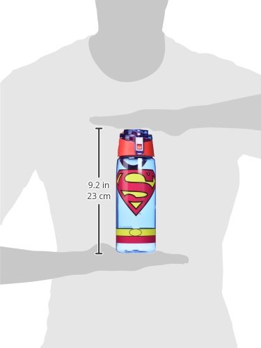 Zak Designs Superman Comics Tritan Bottle, 25 oz, Multicolor