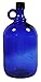 Mikken Blaue XL - Botella de cristal (2 L, para rellenar, con tapón de rosca negro)