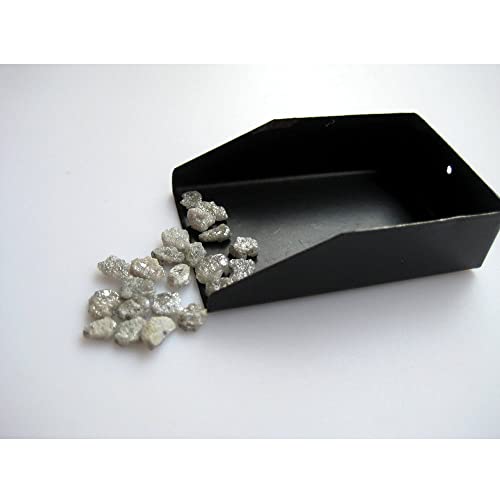 Gems For Jewels Women's 5mm White Rough Diamond, Rough Diamond, White Raw Diamond, Uncut Diamond, White Diamond For Jewelry (2Pcs To 10Pcs Options) - WRFC