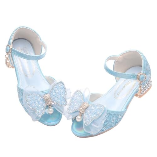Toddler Girls Sandals Low Heel Princess Dress Pump Ankle Strap Bow Flower Wedding Party Dance Shoes for Kids