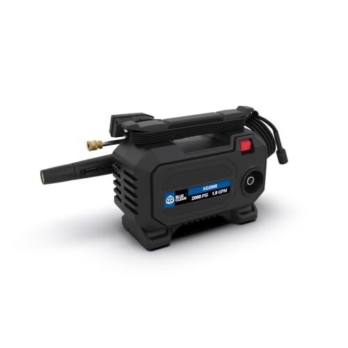 AR Blue Clean XO2000 Electric Pressure Washer 2000 Max PSI 1.9 Max GPM 13 Amps Compact and Portable Included Accessories