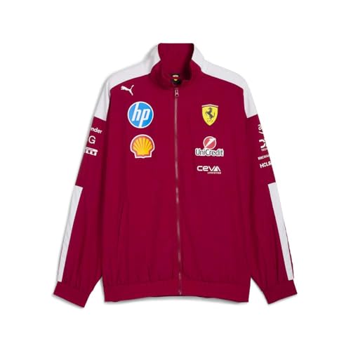 PUMA Mens Scuderia Ferrari Drivers T7 Oversized Jacket Athletic Outerwear Casual - Red