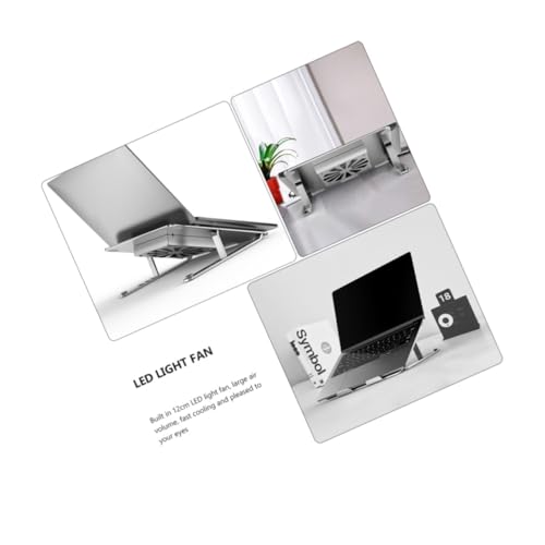 Base para portátil de aleación de aluminio con ventilador USB miniatura 2