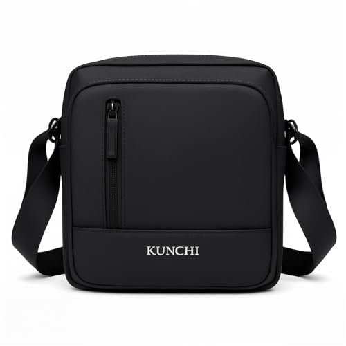 Image of KUNCHI VECTOR Crossbody Sling Bag for Men | Premium Water-Resistant Fabric | Multiple Compartments | Adjustable Strap | Metal Zipper | Gift for Men | Office, Daily Use, Casual & Outdoor