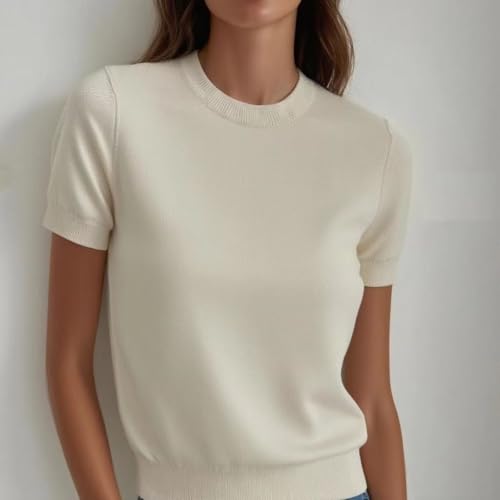 Image of Women's 100% Australian Wool Short Sleeve Base Layer Pullover T Shirt, Lightweight, Casual, Outdoor Travel Style