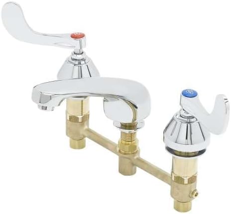 Concealed Widespread Faucet, 8" Centers, 5" Cast Spout, 1.2 Gpm Aerator, 4" Handles