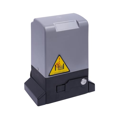 Automatic Sliding 550W Electric Sliding Gate Opener with 2 Metal Remote Controls, Door Opener Motor Driveway Anti-Stroke DesignSliding Gate Opener Kit Suitable for Stainless Steel Doors, Iron Doors