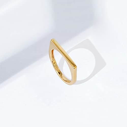 Amazon Essentials 14K Gold Plated Sterling Silver Bar Ring - Image 4