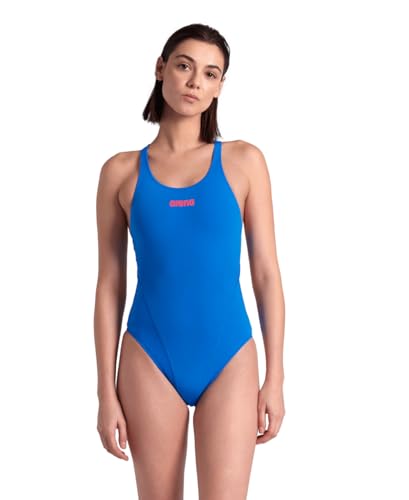 Image of Arena Womens Solid Team Swimsuit Swim Tech Back MaxLife Open Back Bathing Suit Athletic Swimwear