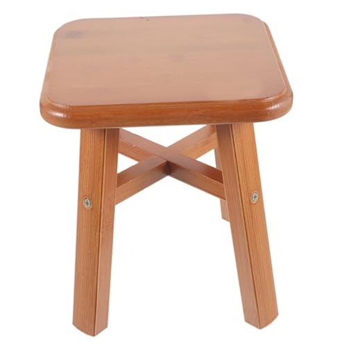 Alipis Taburete Corto de Madera Maciza taburetes pequeño Taburete Debajo del Escritorio Taburete de Madera heces pequeñas Taburete para el hogar heces de Madera