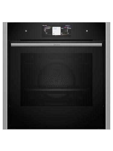 NEFF B64FT33N0, N 90, Einbau-Dampfbackofen, Integrierbarer Backofen 60 x 60cm, Slide&Hide, Full Touch TFT-Display, Multipoint Bratenthermometer, Soft Open & Close, Schwarz