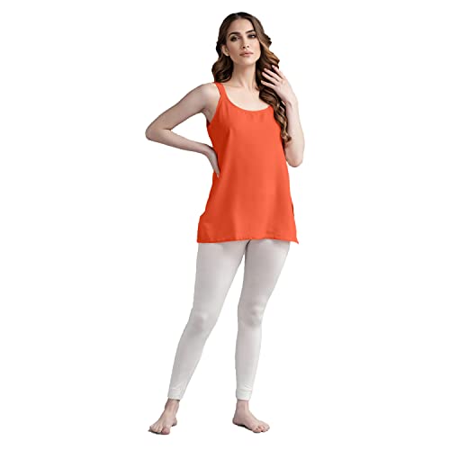 Image of Cotton Short Camisole Non-Stretchable Slip for Women | Short Kurti Slip | Short Camisole | Half-Length Lining | Waist Length Inner | Sameez | Samij(Half Slip)