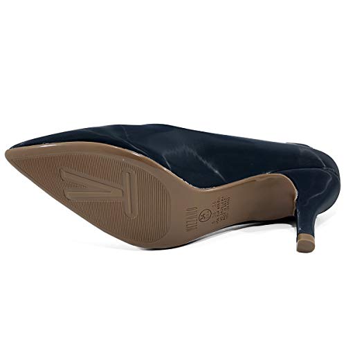 Scarpin Vizzano Napa Glossy Conforto Salto Médio - Marinho - 36