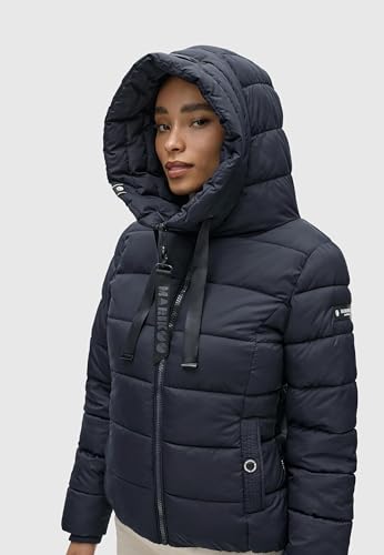 Marikoo Women's Amayaa Navy Fall & Winter Windproof Jacket - Medium Weight, Hooded & Cozy - Image 8