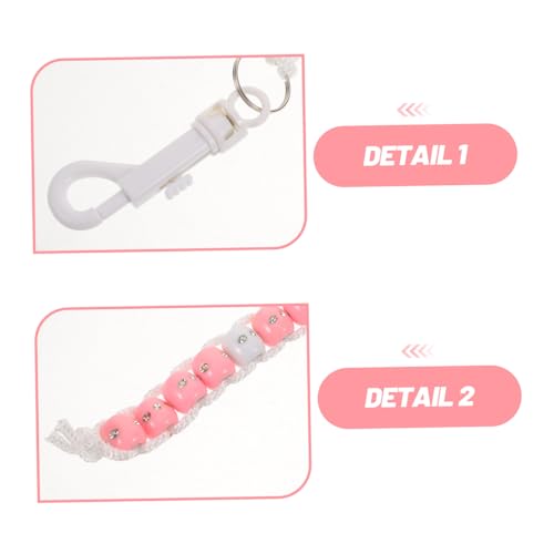 Contador manual de golpes de golf con cuentas y pulsera rosa miniatura 3