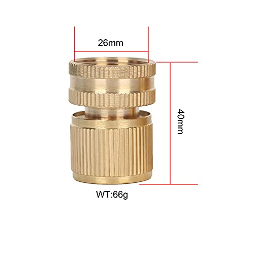 Brass Garden Hose Tap Connector - 3/4" Female & Male Quick Connector for Expanding Hose and Garden Irrigation