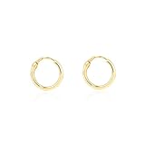 oro 18 carati certificato di garanzia Orecchini a cerchio da donna - oro giallo 18K (750)