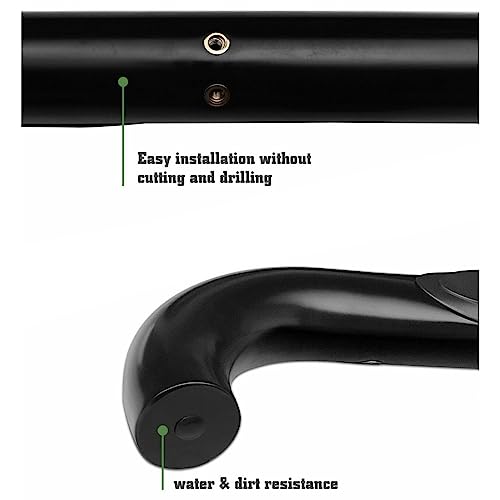Barras laterales redondas negras para Dodge Durango y Chrysler Aspen miniatura 3