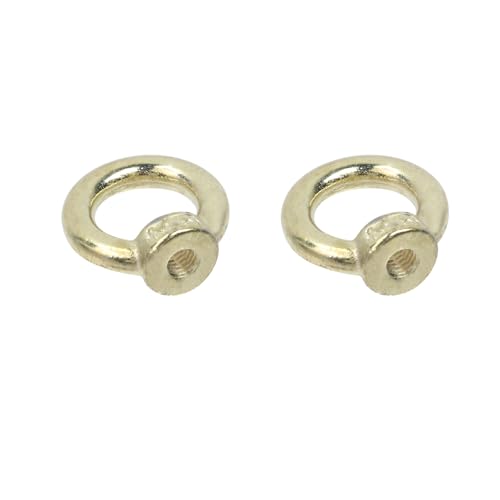 Image of Antrader M5 Metric Ring Shape Lifting Eye Nut,6Pcs 304 Stainless Steel M5 Ring Eye Bolts Threaded Nuts,Gold