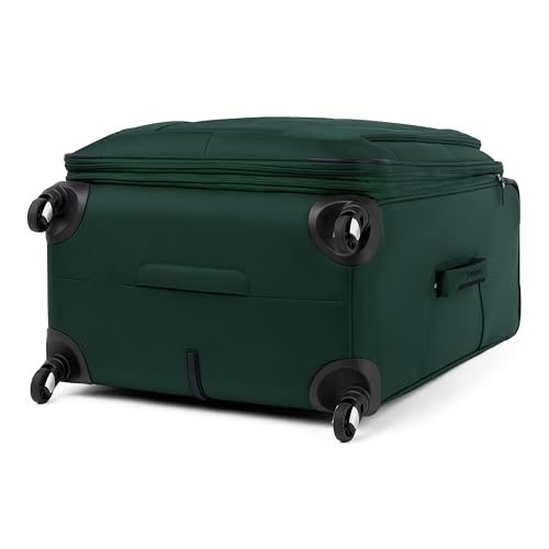 Image of Travelpro Maxlite 5 Softside Expandable Luggage with 4 Spinner Wheels, Lightweight Suitcase, Men and Women, Forest Green, Checked-Large 29-Inch