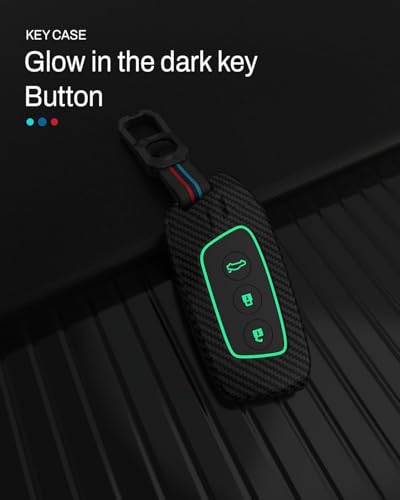 Image of BKN Premium Metal Silicon Key Cover Compatible Compatible with MG Hector, Comet EV, Hector Plus, Astor, GLOSTER and ZS EV 3 Button | Full Protections Visible in Low-Light Conditions
