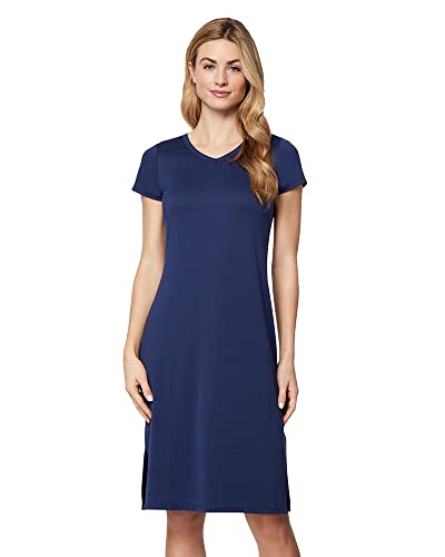 Image of 32 DEGREEES Women's Cool T-Shirt Dress | Moisture Wicking | Ultra-Soft | Anti - Odor | Side Slits