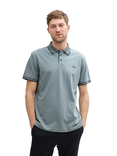 Tom Tailor Herren 1045629 Poloshirt, 27475 - Grey Mint, S EU – Ansicht 1