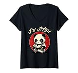 Photo Gallery donna bjj mma panda - divertente grappling jiu jitsu brasiliano maglietta con collo a v Photo Gallery donna bjj mma panda - divertente grappling jiu jitsu brasiliano maglietta con collo a v
