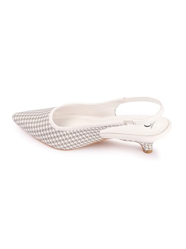 Image of Carlton London Women Comfortable Kitten Heel Pointed Toe Slingback Fashion Shoes for Daily use, Office use, Casual use