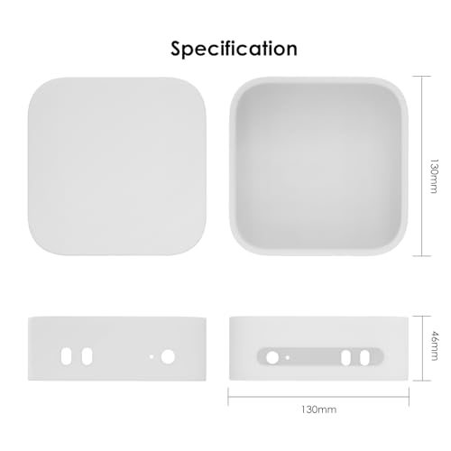 Image of Case for Apple 2024 Mac mini M4 / M4 Pro,NOUKAJU Silicone Protective Cover,Drop-Proof,Scratch-Proof,Shock-Proof,Dust-Proof,Protective Case for Mac mini 2024(Clear-White)