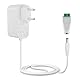 Lonnky 12V 2A Netzteil AC 100-240V Adapter für WLAN-Router LED-Streifen CCTV-Kamera mit 5,5 x 2,1 mm DC-Hohlstecker Weiß