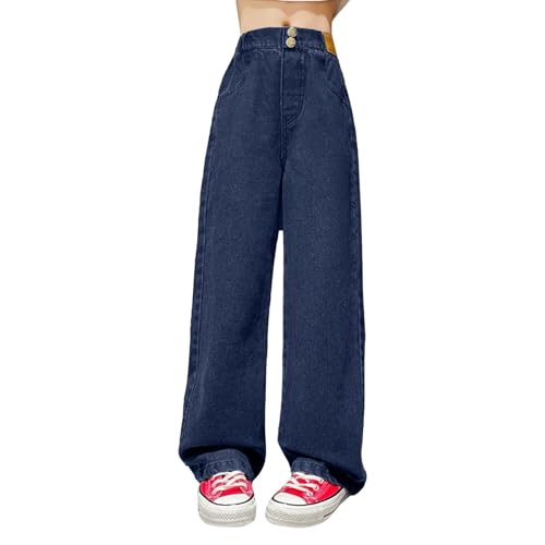 Girls' Kids Jeans Baggy Oversized Loose Fit Wide Leg Straight Flare Demin Pants Yoga Joggers Running Hiking Work Casual Pants