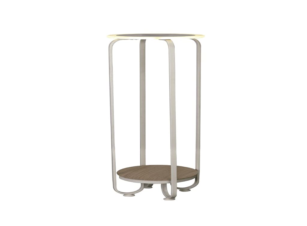Table basse avec lumière réglable et chargeur sans fil 20W pour vos soirées conviviales