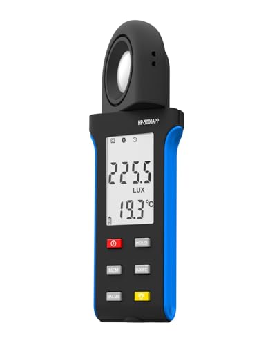 Luxmetro ad alte prestazioni con APP Versatile, accurato e ricco di funzionalità for la misurazione l'analisi della luce professionale per interni ed esterni