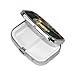 Majestic White Elk with Colorful Antler Pill Box with Mirror 2 Compartments Square Pill Organizer for Pocket
